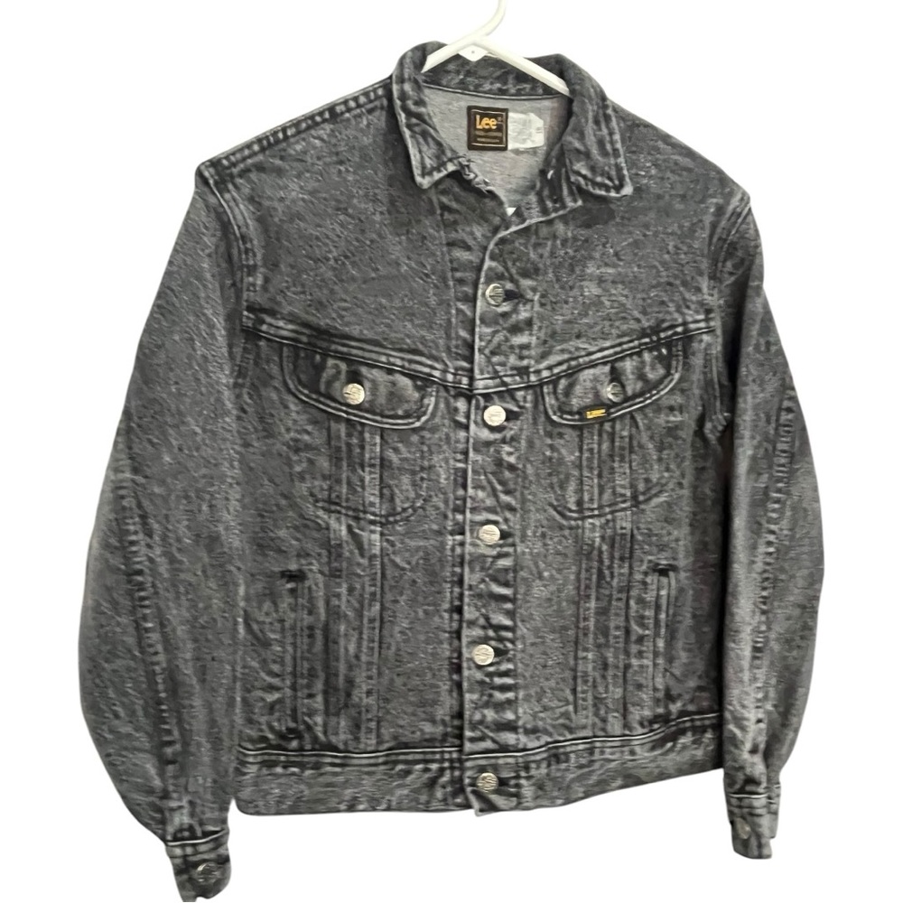 Vintage Lee Riders Stonewashed Black Jean Jacket